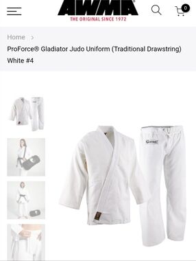 ProForce Gladiator White Judo Gi Kimono NWOT /  UNISEX SIZING